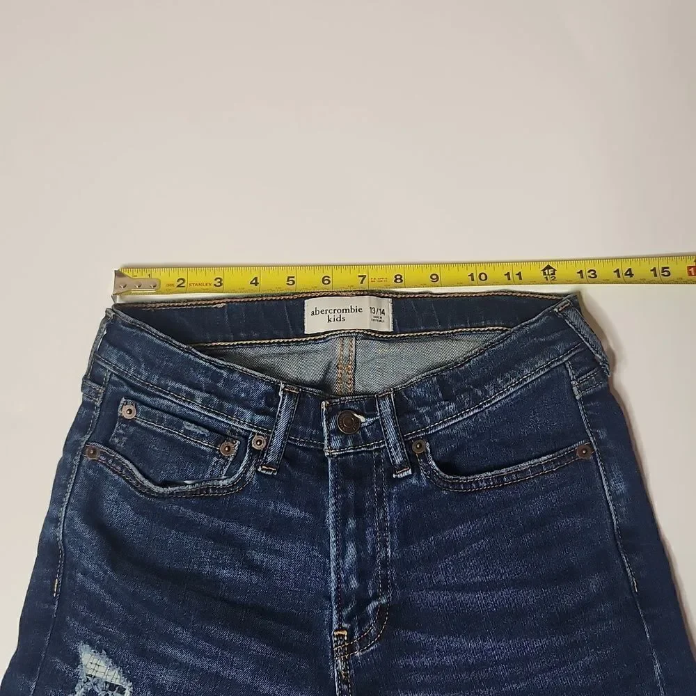 Abercrombie kids dark wash denim shorts